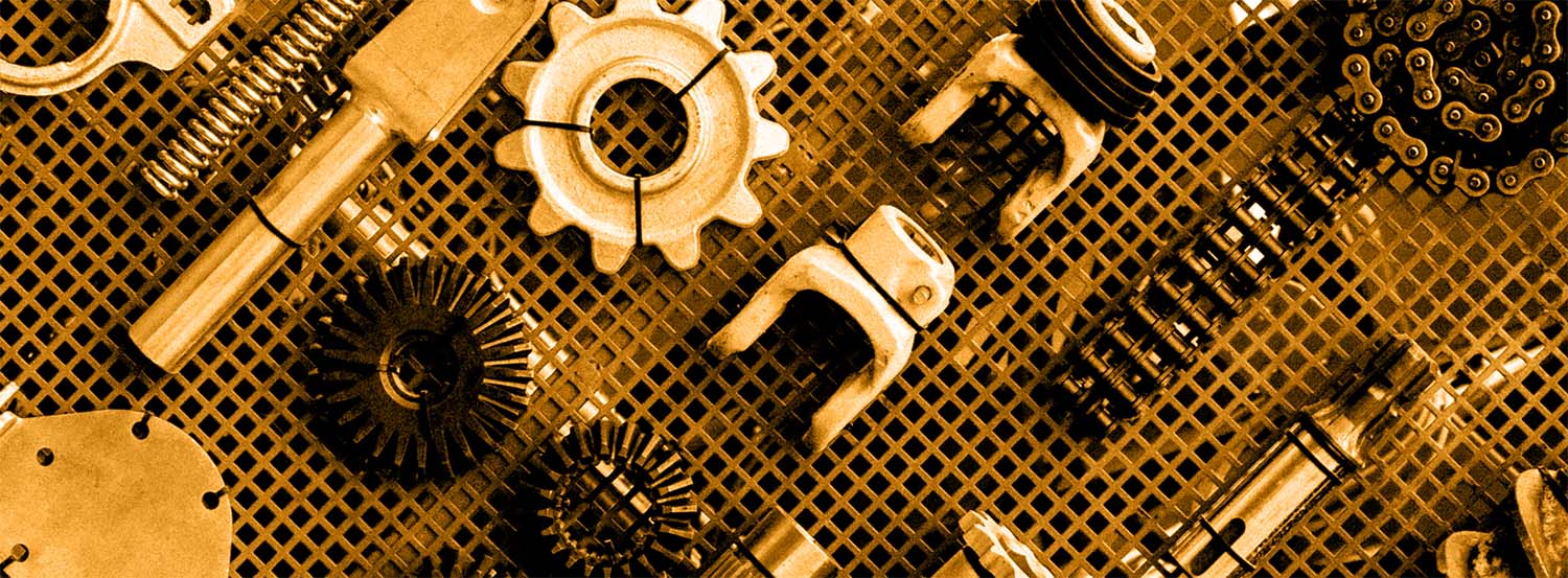 Equipment parts on a wall